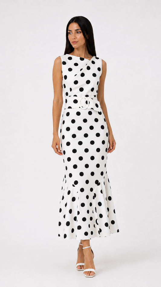 Robe Longue à Pois