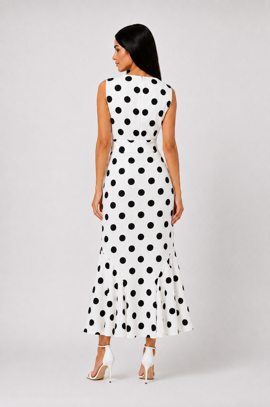 Robe Longue à Pois