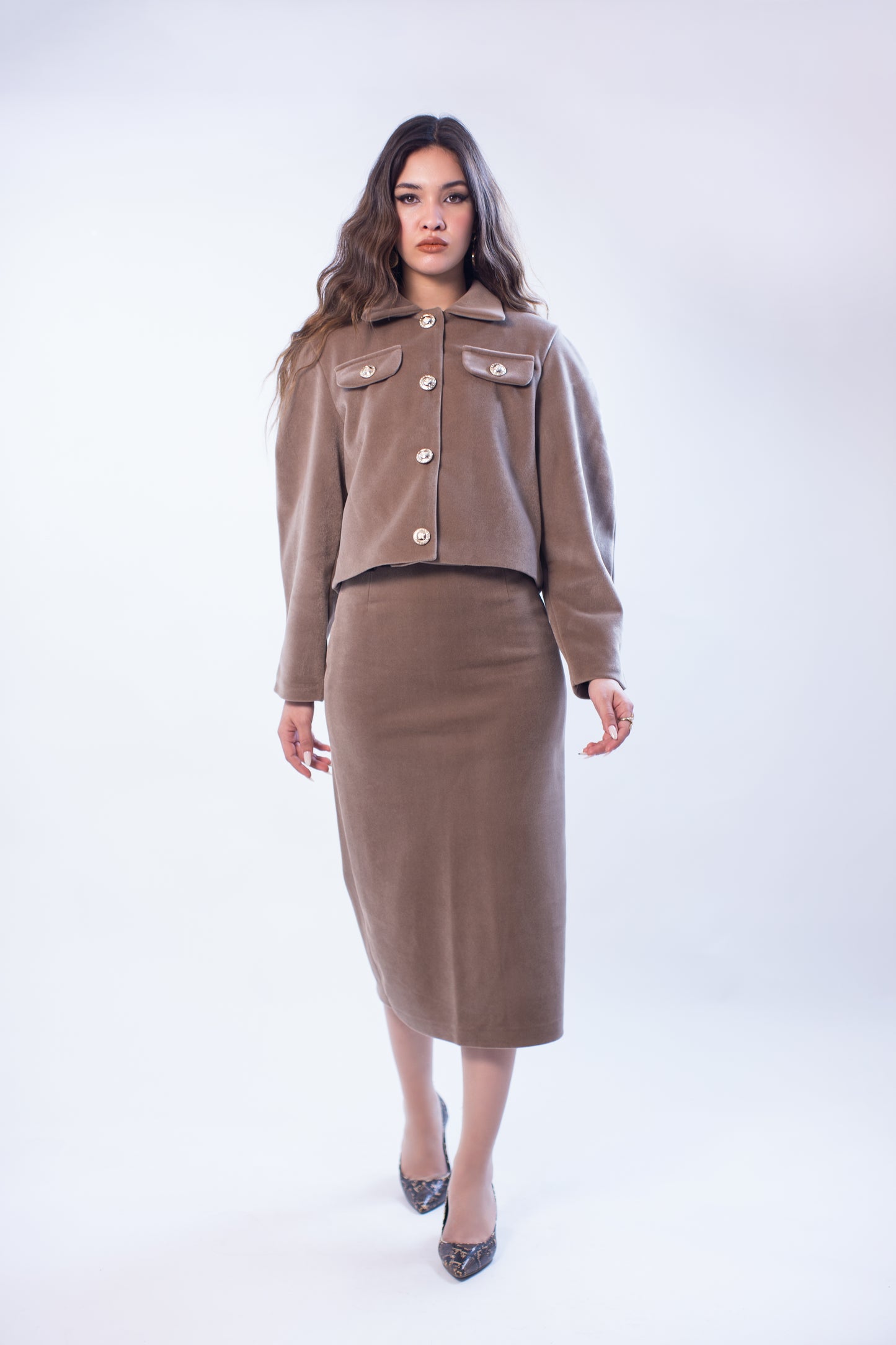 Ensemble beige – Jupe & Veste