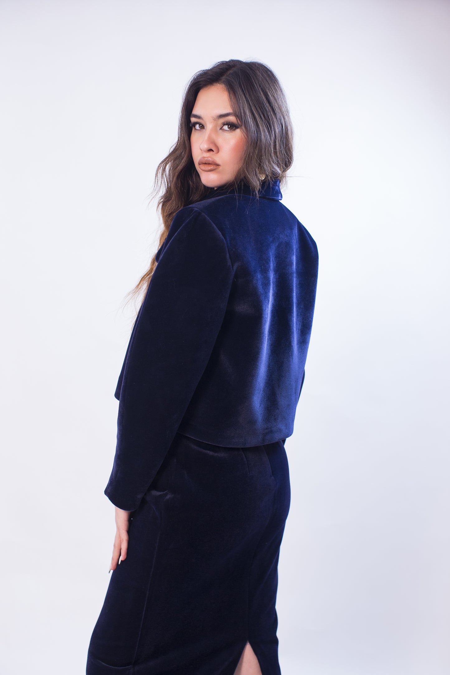 Ensemble bleu nuit – Jupe & Veste