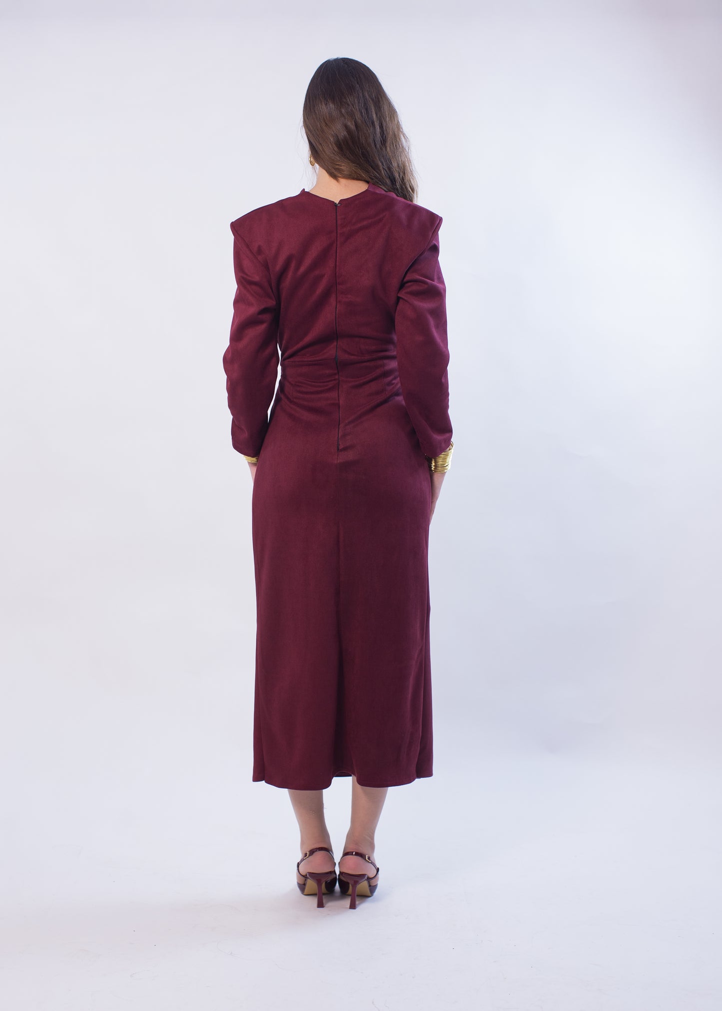 Robe porte feuille légèrement drapé